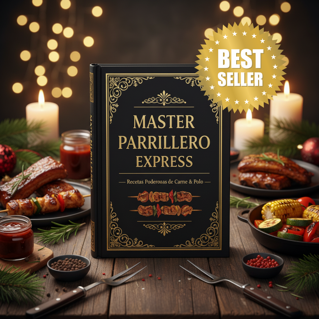 🥩Master Parrillero Express Recetas Poderosas de Carne & Pollo✨