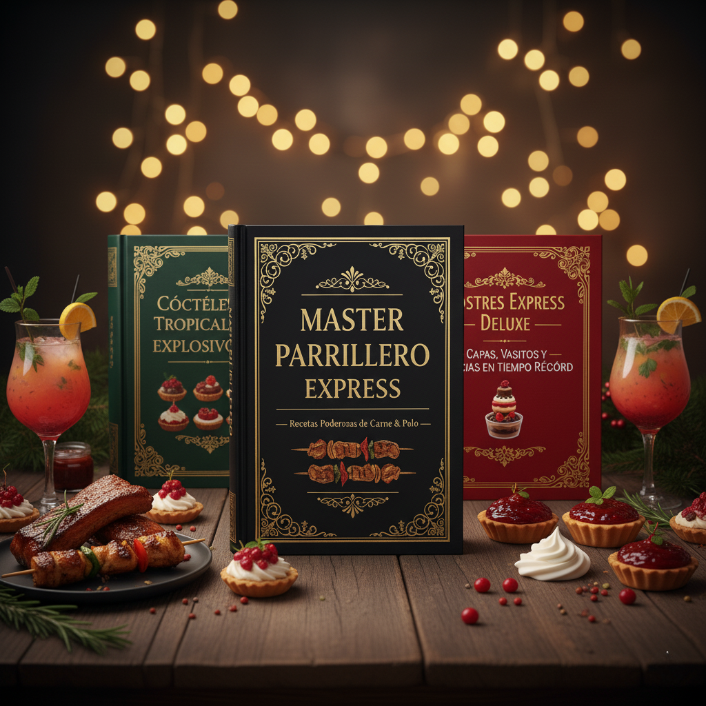 🎄Mini Pack Navidad: 3 Libros en 1 (Cocteles y Postres) 🎅✨